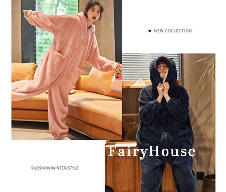 着ぐるみ パジャマ 兎耳付き 可愛い 大人用 もこもこ レディース メンズ 着る毛布 動物 ルームウェア ペアパジャマ かわいい オ