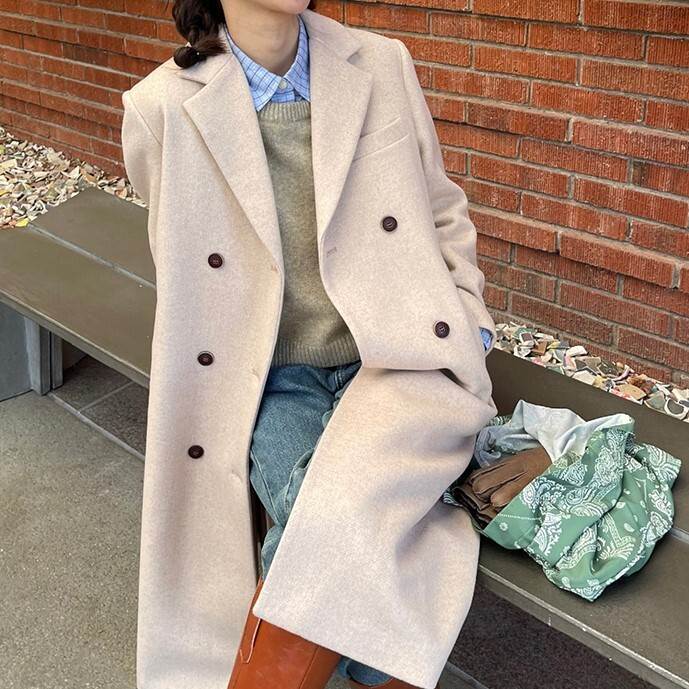 Vネッ 長袖 お尻カバー マキシ丈 ロング丈 冬 秋 ロング テーラード チェスター ステンカラー コート 上着 レディース アウター