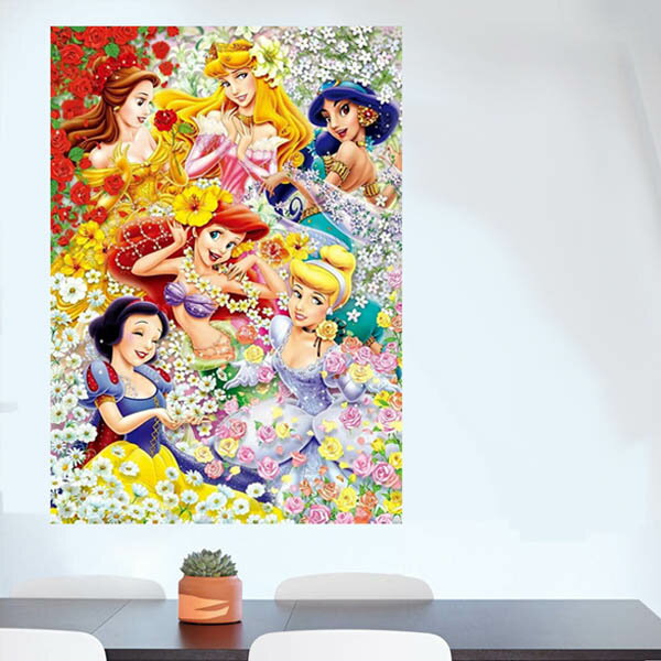 上級者向け フル ダイヤモンド刺繍 キット ビーズ刺繍 ディズニー プリンセス お姫様 花畑 モザイクアート パズルアート リハビリ 趣味 絵画