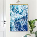 セール価格 単品 アートパネル フレーム絵画 40×60cm 海 波 西海岸風 コースタル リビングアート インテリア絵画 ウォールデコ モダンアート