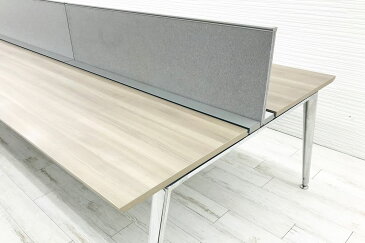 オカムラ プリシード フリーアドレス W5600×D1400mm×H720mm 幅5600 ミーティングテーブル 会議机 中古オフィス家具 デスクトップパネル付