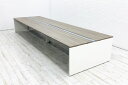 オカムラ フリーウェイ フリーアドレス 中古 幅4800mm 【両面2連4枚セット】 2400天板 中古オフィス家具 木目 4800/1400/720