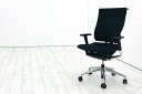 イトーキ スピーナチェア 中古 クッション オフィスチェア スピーナ 可動肘 中古オフィス家具 KE-717GPH-Z9T1 ブラック