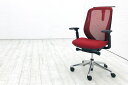 シルフィーチェア オカムラ 中古 2017年製 オフィスチェア ハイバック メッシュ 可動肘 事務椅子 中古チェア 中古オフィス家具 レッド