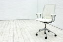 ヴィトラ メダチェア 中古 Vitra MEDA 革 固定肘 中古オフィス家具 デザイナーズチェア ホワイト