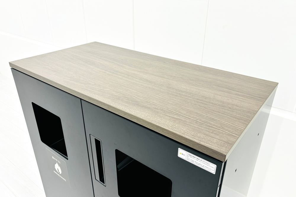 ダストボックス リサイクルユニット スチール書庫 コクヨ エディア トラッシュユニット ゴミ箱 中古オフィス家具 ブラック 900/450/1130 3