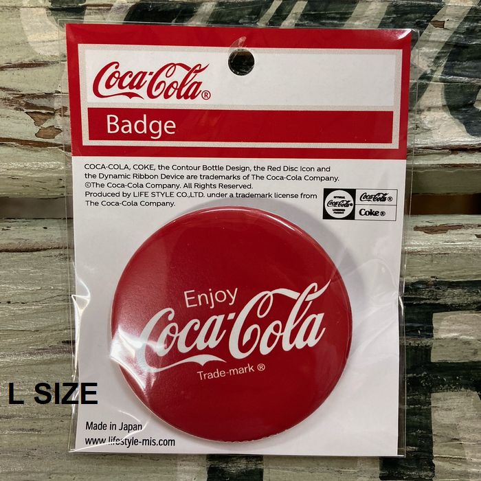 コカ・コーラ 缶バッチ バッチ 57mm Lサイズ GL1 メール便対応