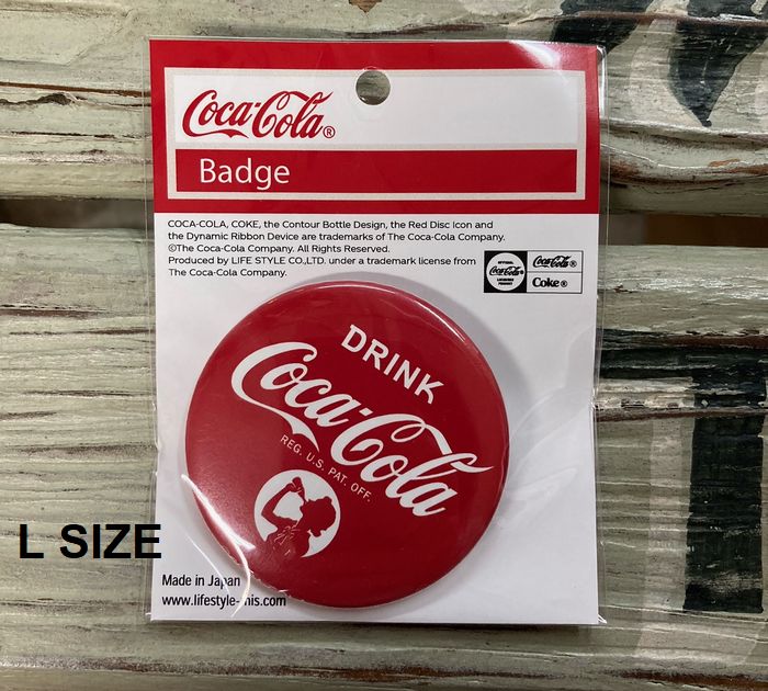コカ・コーラ 缶バッチ バッチ 57mm Lサイズ GL26 メール便対応