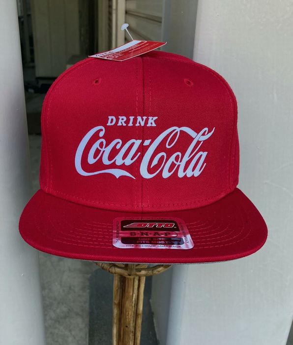 コカ・コーラ Coca Cola フラットバイザー 帽子 キャップ 全3色 レッド ブラック ...