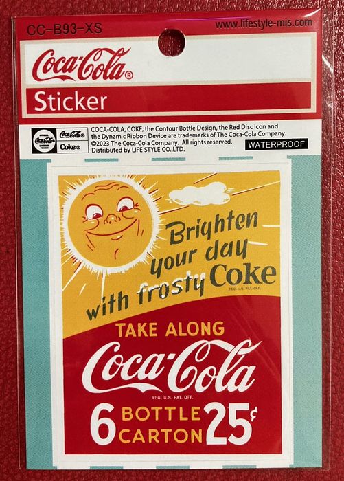 コカ・コーラ coca cola コカコーラ ステッカー シール デカール XSサイズ 1930年代 1940年代 耐光シール 耐水シール 耐光ステッカー 耐水ステッカー 耐水 耐光 車 バイク 文具 カスタム DIY 小さいサイズ レトロ ロゴ メール便対応可 BA93xs