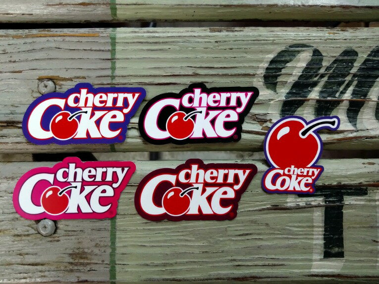チェリーコーク cherry coke 90年代 コカ・コーラ coca cola ステッカー シール スマホ XXSサイズ 全5..