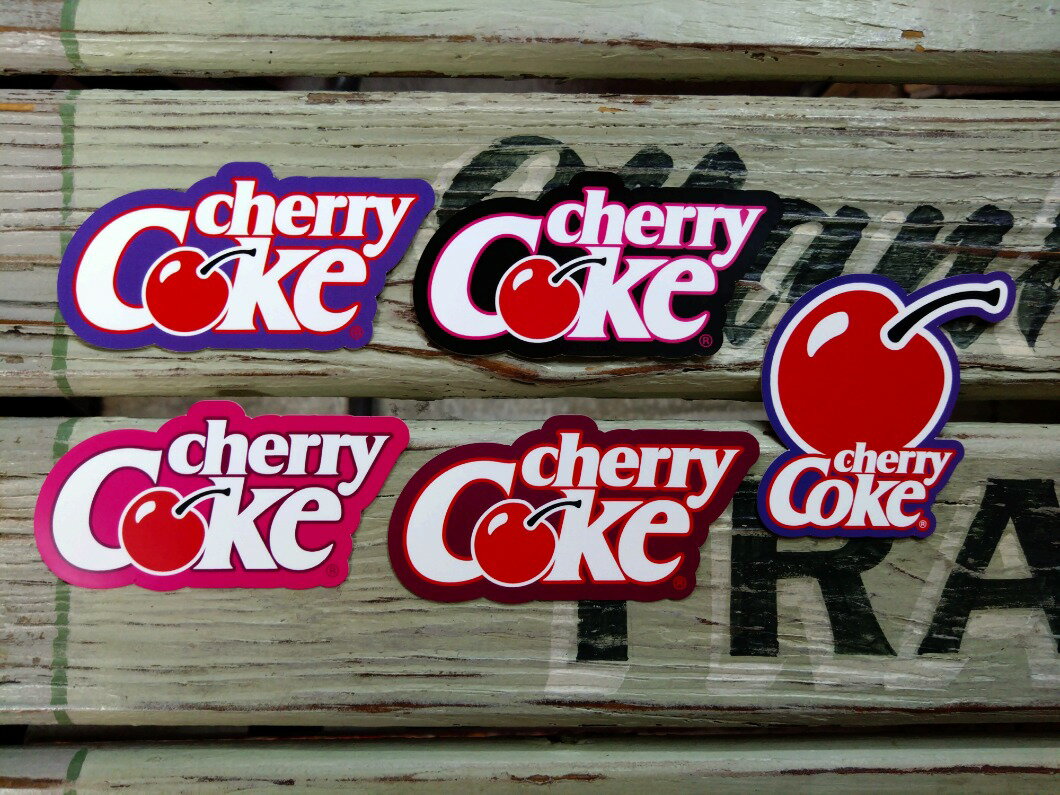 チェリーコーク cherry coke 90年代 コカ・コーラ coca cola ステッカー シール XSサイズ 全5種 メール..