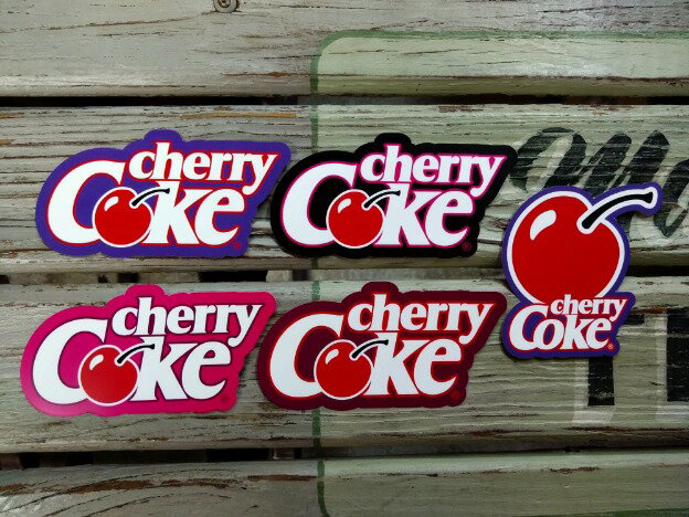 チェリーコーク cherry coke 90年代 コカ・コーラ coca cola ステッカー シール Sサイズ 全5種 メール..