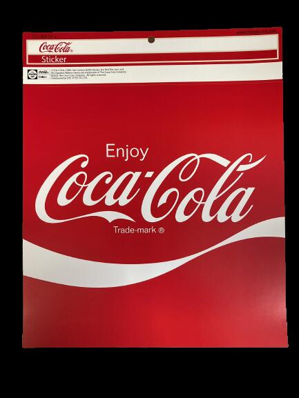 コカ・コーラ ステッカー CocaCola 耐光 耐水 デカール 大きめサイズ 屋内 屋外 Lサイズ BA16-L