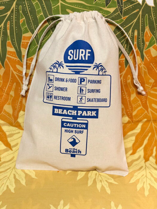 オンザビーチ　巾着袋 Mサイズ SURF ポーチ バッグ メール便対応 OTB-CPM2