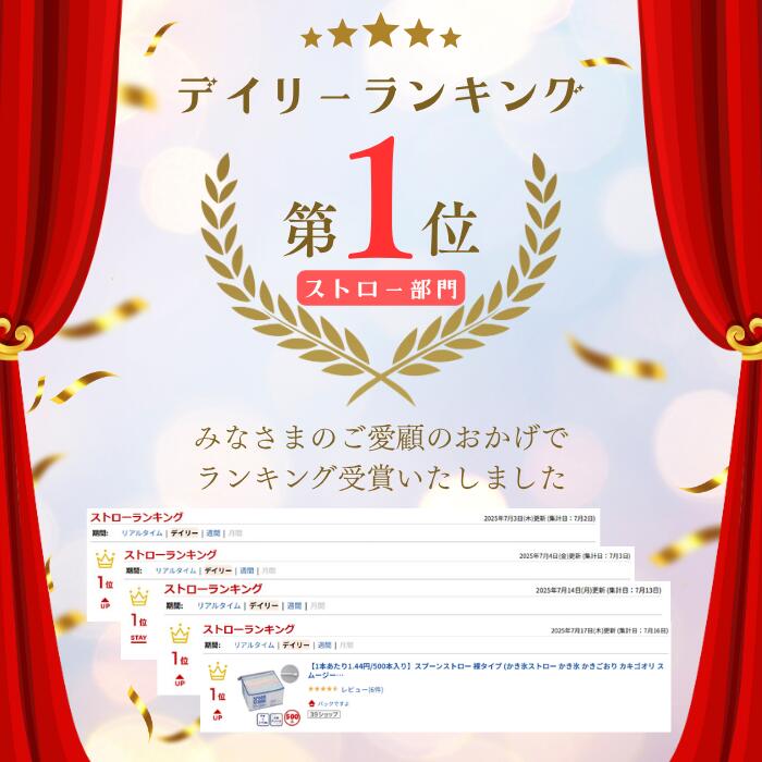 春日商事 スプーンストロー 裸タイプ 500本入り (かき氷ストロー かき氷 かきごお...