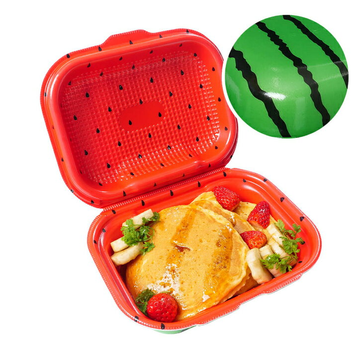 【ケース販売】デリバリー＆テイクアウト容器　DLVボーノ19−15　スイカ（1ケース/270枚入：1袋30枚入×9..