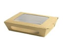 紙容器SDGs クラフト窓付フードボックス小 200個 (50個×4袋) Colpac(コールパック) 紙製食品容器
