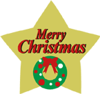 Rakuten - LX267　MERRY　CHRISTMASホシ（1袋/300枚入）49mm x 46mm
