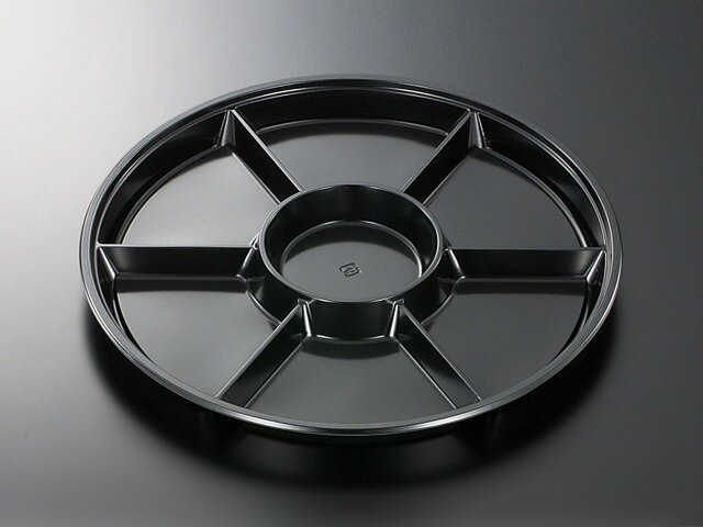 【ケース販売】オードブル容器　HSPD　丸44-7　BK　身 （1ケース/80枚入）