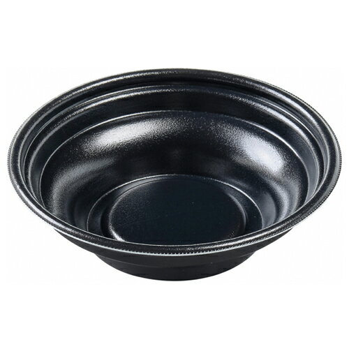【ケース販売】エフピコ どんぶり容器 MFPホット麺19（52）絞　黒W（1ケース/600枚入）F041354 手に持っても熱くなりにくい、断熱性のある素材を使用した容器。 【商品説明】 【規格内容】直径φ191X高さ52mm【材質】PSP...