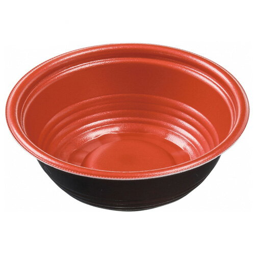 Paper Cups - 【ケース販売】エフピコ どんぶり容器 MFPホット麺17（57）R　M赤黒（1ケース/750枚入）F042371