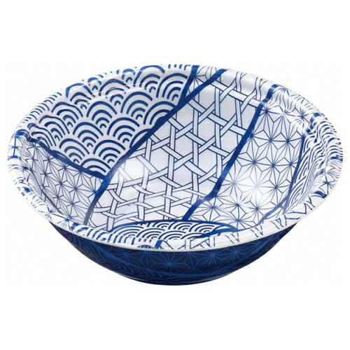 【ケース販売】エフピコ どんぶり容器 MFPホット麺19（61）鉢　なみ紋青（1ケース/600枚入） F050411