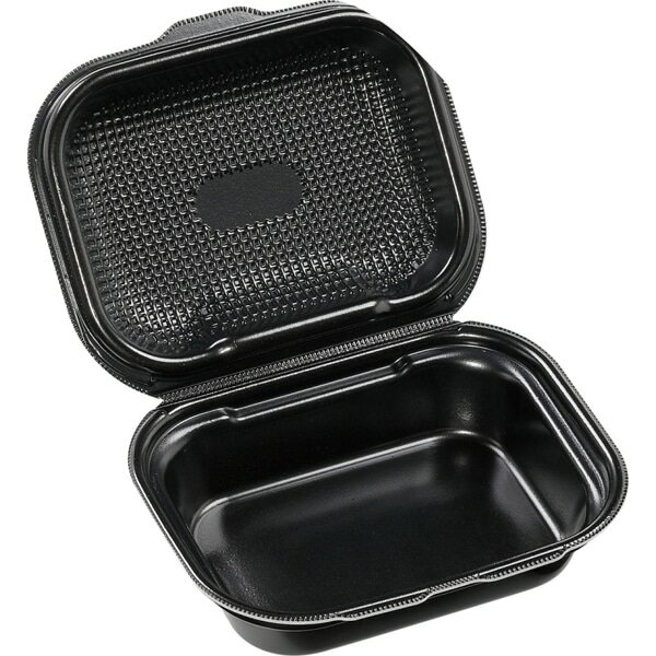 【ケース販売】エフピコ テイクアウト容器 DLVボーノ19－15　黒W（1ケース/270枚）F044489 デリバリー＆テイクアウト専用容器。内嵌合蓋でにおい漏れを防ぎ保温性の高い折蓋式ランチBOX。 【商品説明】 【規格内容】幅190X奥...