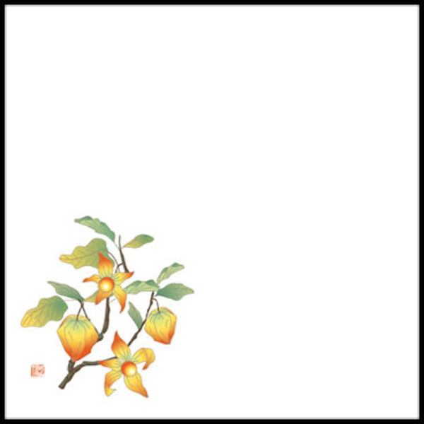 【バラ販売】天ぷら敷紙　耐油天紙　4寸　ほおずき　（7～8月）（1袋/100枚入）【規格内容】幅120×長さ..