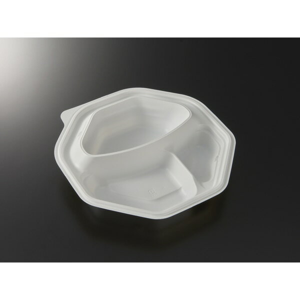 【ケース販売】テイクアウト・デリバリー容器 CTキャリー　八角24　W　身（1ケース/400枚入）