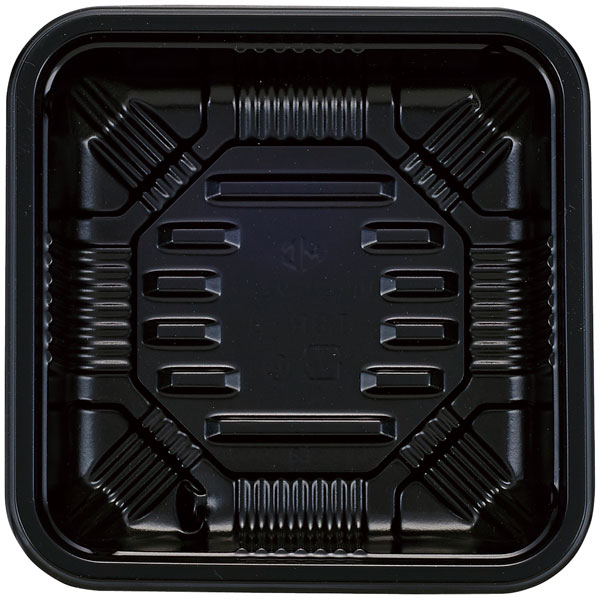 【バラ販売】小さいサイズの弁当容器　TSR－8本体：黒（1ケース/2000枚入） 主食用に適した小さめサイズの弁当容器です。 【商品説明】 【規格内容】幅120×奥行120×高さ30mm【販売形態】本体のみ【色】黒【柄】柄無【材質】PPF【補足1】レンジOK【商品特徴】主食用に適した小さめサイズの弁当容器です。商品スペックレンジ対応 1