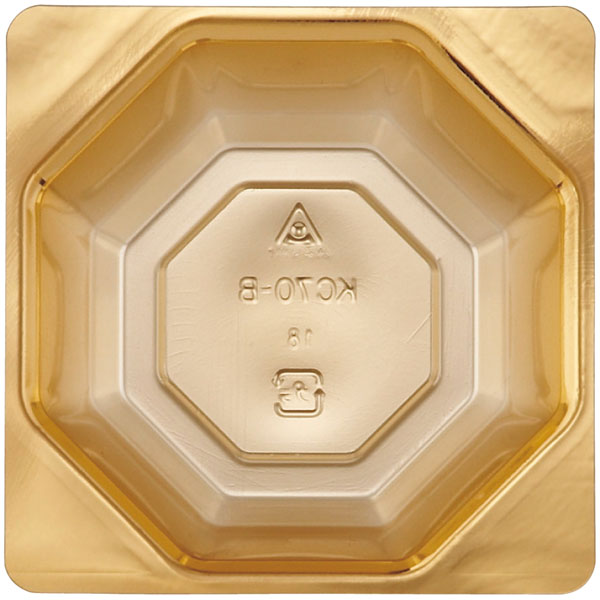 【バラ販売】おもてなし膳用 中仕切 KC70－B KCカップ八角97－97金（1袋/100枚入）4580155832658