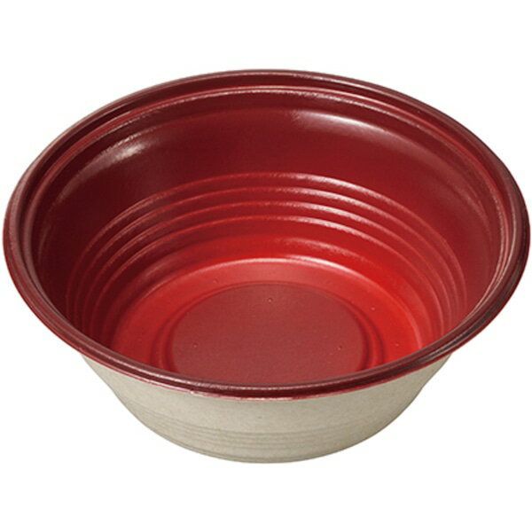 Rakuten - 【ケース販売】パルプモールド（紙）容器 KMP丼170本体 レッド（1ケース/450個入）4580319658940