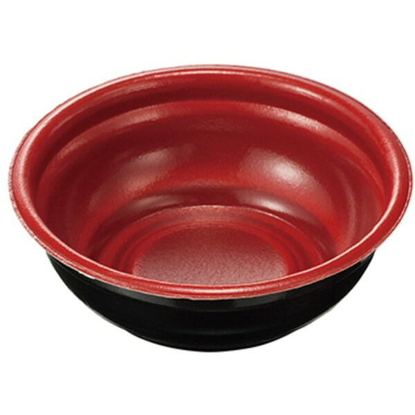【ケース販売】どんぶり130本体 耐熱赤黒（1ケース/1200枚入）17017