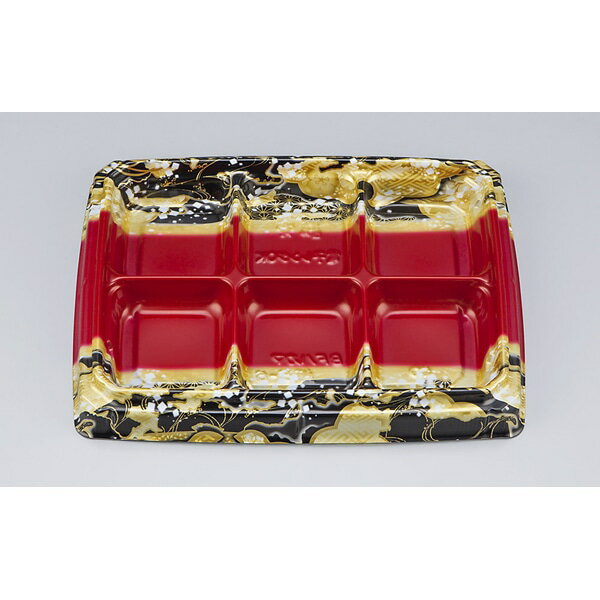 樂天商城 - 【ケース販売】弁当容器　BFハカマ膳5－6　国風赤本体（N）（1ケース/600枚入）4935168363796