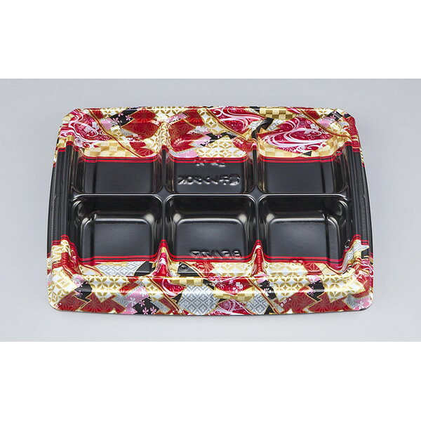 樂天商城 - 【ケース販売】弁当容器　BFハカマ膳5－6　鶴姫赤本体（N）（1ケース/600枚入）4935168363802