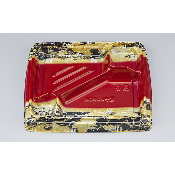 Rakuten - 【ケース販売】弁当容器　BFハカマ膳6－2　国風赤本体（N）（1ケース/600枚入）4935168363857