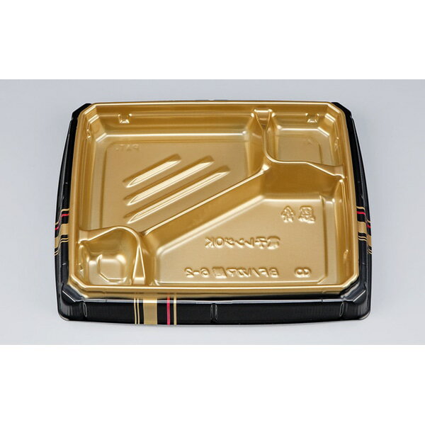 Rakuten - 【ケース販売】弁当容器　BFハカマ膳6－2　四辻金本体（N）（1ケース/600枚入）4935168363871