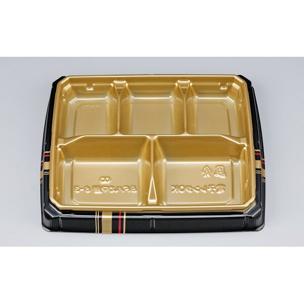 Rakuten - 【ケース販売】弁当容器　BFハカマ膳6－3　四辻金本体（N）（1ケース/600枚入） 4935168363901