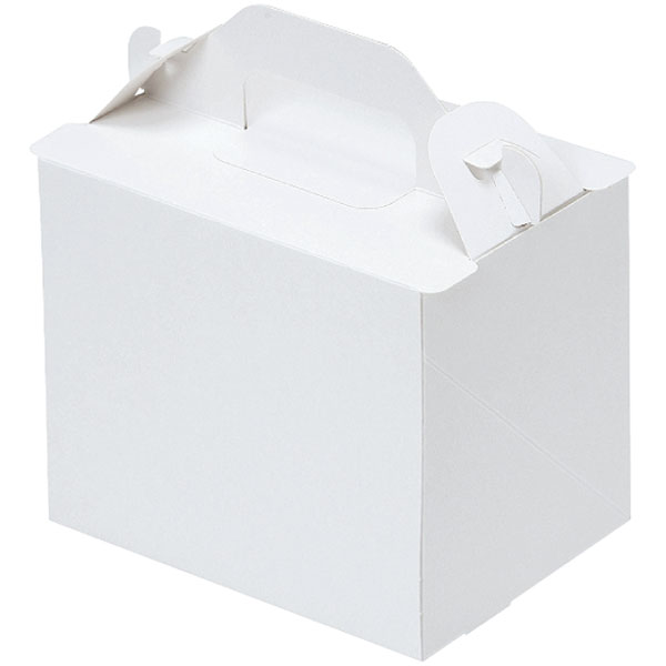 【バラ販売】ケーキ箱　新105　OPL　ホワイト　3X4（1袋/50個入）4582479662195