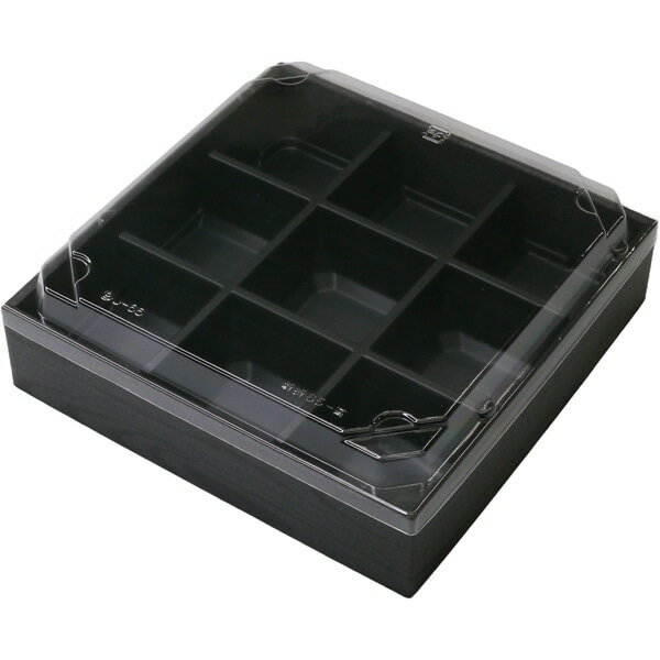 Rakuten - 【ケース販売】高級弁当・仕出・会議・行楽弁当　HW－65E黒焼杉黒　OPS高蓋セット（1ケース/120セット入）4537430408824