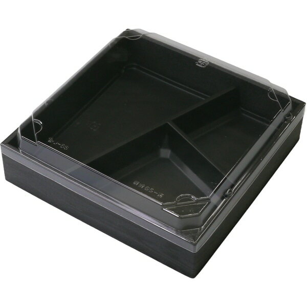 【ケース販売】高級弁当・仕出・会議・行楽弁当　HW－65B　黒焼杉黒　OPS高蓋セット（1ケース/120セット入）4537430408862