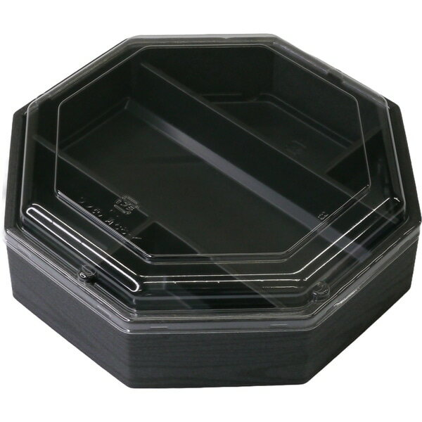 Rakuten - 【ケース販売】高級弁当・仕出・会議・行楽弁当　HW八角68H（50）黒焼杉黒OPS高蓋（1ケース/90セット入）4537430409166