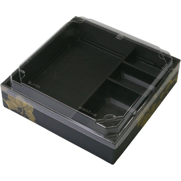 樂天商城 - 【ケース販売】高級弁当・仕出・会議・行楽弁当　HW－65F　新琥珀松黒OPS高蓋セット（1ケース/120セット入）4537430409081