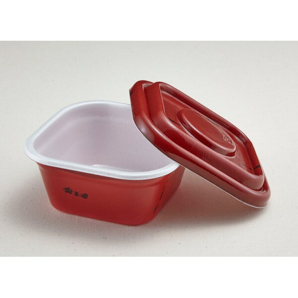 【ケース販売】どんぶり容器　どん重　赤うるしセット（1ケース/400セット入）4571435082894