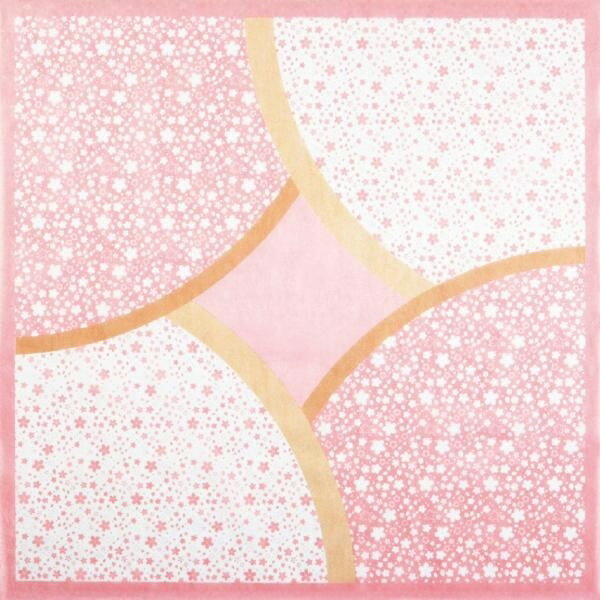 【バラ販売】風呂敷 アラカルト 春の野 桃 550×550（1袋/200枚入）1890743