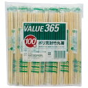 【まとめ買い大特価】バリュー365ポリ完封竹丸箸楊枝入(1ケース/3000本入)×5ケース 4902465701354(3)