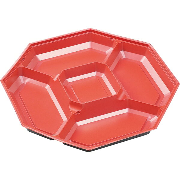 乐天商城 - 【ケース販売】八角形折箱 赤WPS－八角320－N1（内装）（1ケース/40枚入）4526638553290