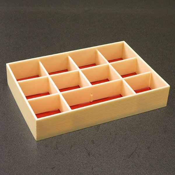 乐天商城 - 【ケース販売】高級弁当容器　創作膳　90－60　関東杉　共蓋付　11仕切A（1ケース/126セット入）20003210