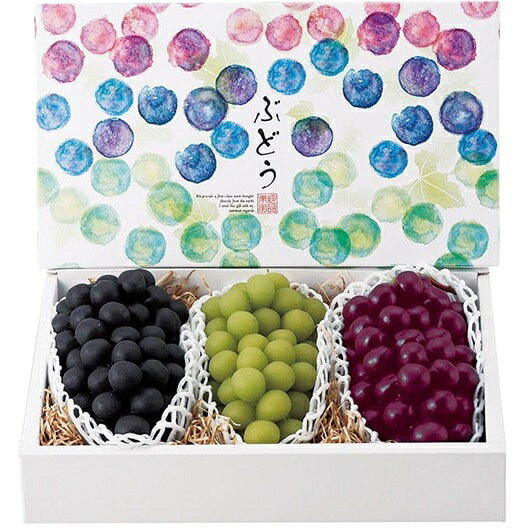 Rakuten - 【ケース販売】ぶどう箱　L－2369　彩りぶどう3房（1ケース/40セット入）4960457012048